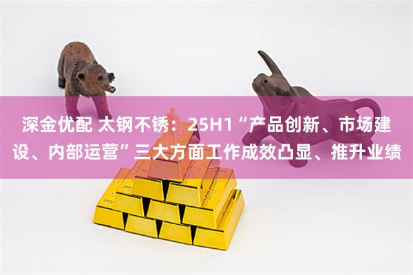 深金优配 太钢不锈：25H1“产品创新、市场建设、内部运营”三大方面工作成效凸显、推升业绩